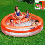 Trade Shop Traesio-piscina Gonfiabile Rotonda Con Seduta E Schienale 232 X 229 X 63 Cm Esterno -