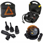 Trade Shop Traesio-compressore D'aria Safe 12volt Manometro Triangolo Emergenza Auto Moto Portatile -