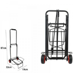 Trade Shop Traesio-carrello Portapacchi Alluminio Pieghevole Richiudibile Portata Max 50 Kg 2 Ruote -