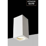 Trade Shop Traesio-porta Faretto Applique Soffitto In Gesso Verniciabile Forma Cubo Gu10 Gs-c140-q -