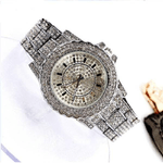 Trade Shop Traesio-orologio Da Polso Zcc Donna Quarzo Acciaio Analogico Moda Brillantinato Silver -