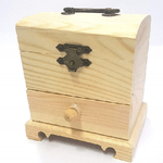 Trade Shop Traesio-scatola Baule Legno Cassetto  64889 Portagioie 11x10.5x8cm Cassettiera -