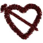 Trade Shop Traesio-cuore Rosso Con Freccia Di Ghirlanda Decorazione San Valentino 38 X 34 X 3 Cm -