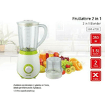 Trade Shop Traesio-frullatore 2in1 Tritatutto Frutta Frullati Frappe 1,5lt 350 Watt Hoomei Hm-6730 -