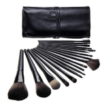 Trade Shop Traesio-set Pennelli Trucco 18 Pezzi Make Up Professionale Con Borsetta Porta Pennelli -