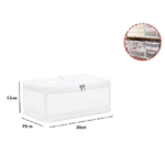 Trade Shop Traesio-box Scatola Salvaspazio Portatutto Contenitore Organizer Armadi 30x19x12cm 59971 -