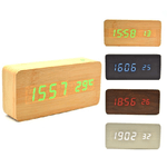 Trade Shop Traesio-sveglia Orologio Wooden Light Led Digital Alarm Clock Calendario Termometro -