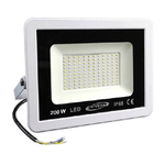 Trade Shop Traesio-faro Led Proiettore Da Esterno Ip65 Bianco 200 Watt Luce Fredda 6500k F200w-bf1 -