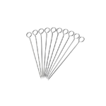 Trade Shop Traesio-set 10 Pz Spiedini In Acciaio Inox Per Barbecue Carne Pesce Frutta 35 Cm 6443204 -