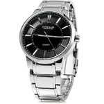 Trade Shop Traesio-orologio Polso Curren 8001b Uomo Analogico Quarzo Moderno Silver Qua Nero -