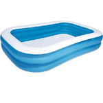 Trade Shop Traesio-piscina Gonfiabile Family Rettangolare A 2 Anelli 262x175x51cm 54006 Per Bambini -