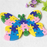 Trade Shop Traesio-3d Puzzle Legno Forma Di Farfalle Educativo Lettere Numeri Bambini Imparare -