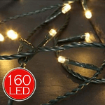 Trade Shop Traesio-catena Luminosa 17,8mt Luci Natale 160 Led Bianco Caldo Per Interno Esterno -