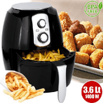 Trade Shop Traesio-friggitrice Ad Aria Calda Senza Olio Airfryer 3.6 Lt Frigge Cuoce Arrosto 1400w -