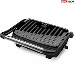 Trade Shop Traesio-bistecchiera Basculante 1000w Doppia Piastra Riscaldanti Antiaderenti Griglia -