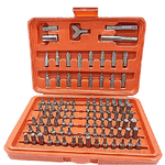 Trade Shop Traesio-kit Set 100 Pz Cacciavite Sicurezza Antimanomissione Torx Hex Bit Cromo Vanadio -