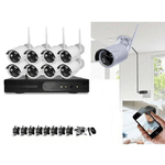 Trade Shop Traesio-kit Videosorveglianza Wireless Dvr Nvr 8 Canali 8 Telecamera Wireless 3.6mm -