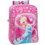 Trade Shop Traesio-zaino Scuola E Tempo Libero In Microfibra E Pvc Disney Frozen Elsa -