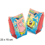 Trade Shop Traesio-braccioli Gonfiabili Spongebob Mare Piscina Nuoto Per Bambini Manicotti 25x15cm -