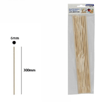 Trade Shop Traesio-set 8 Bastoncini In Legno Lavoretti Attività Creative Stecchette 6x300 Mm 53873a -