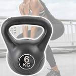 Trade Shop Traesio-manubrio Kettlebell Da 6 Kg Peso Con Maniglia Ginnastica Fitness Ergonomico -