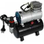 Trade Shop Traesio-mini Compressore Portatile Per Aerografo Aereopenna 1/5hp Serbatoio 3 Lt. -