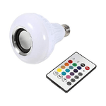 Trade Shop Traesio-lampadina Cassa Bluetooth Colorata Led E27 Rgb Bulbo Musica Lampada Telecomando -