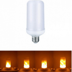 Trade Shop Traesio-lampada Led Effetto Fiamma Flame Lampadina E27 Emulazione Fuoco Tremolante -