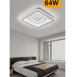 Trade Shop Traesio-plafoniera C46 Effetto Quadrati Moderna Led 64w Lampada Soffitto Luce 3000k-6500k -