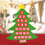 Trade Shop Traesio-calendario Avvento Albero Di Natale Feltro Con Tasche Decorazioni Natalizie 54cm -