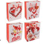 Trade Shop Traesio-set 6 Buste Borsa Regalo Cuori Love San Valentino 26x32x12cm 69879 Varie Fantasie -