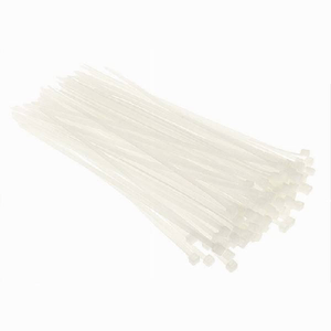 Trade Shop Traesio-set 100 Pz Fascette Serracavo Autobloccanti In Nylon Bianco 3.6 X 200mm 36-200-b -