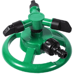 Trade Shop Traesio-irrigatore Da Giardino Spruzzatore Prato Su Base Puntale 3 Braccia 360° Annaffia -