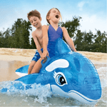 Trade Shop Traesio-orca Cavalcabile Gioco Gonfiabile Per Bambini 152x144cm Mare Piscina Blu -