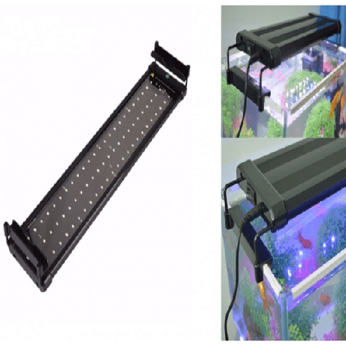 Trade Shop Traesio-lampada Led 7w Luce Bianca Blu Lunare Plafoniera Estendibile 45-55 Cm Acquario -