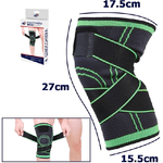 Trade Shop Traesio-ginocchiera Fascia Elastica Anallergica Lavabile Per Traumi Fitness Sport Verde -