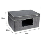 Cleafe-box Scatola Salvaspazio Portatutto Contenitore Organizer 30x30x16cm Grigio 69698 -