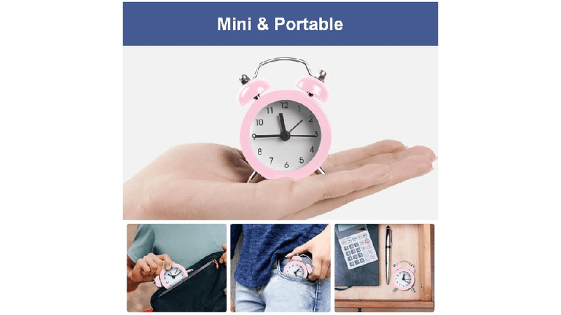 Trade Shop Traesio mini Sveglia Analogico Da Tavolo Piccola Orologio Allarme Sonoro PagineGialle Shop