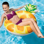 Trade Shop Traesio-salvagente Ciambella Gonfiabile Ananas 117 X 86 Cm Mare Piscina Spiaggia -