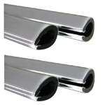 Trade Shop Traesio-set 4 Paracolpi Striscia Profilo Portiera Auto Tuning Cromato 88cm 68cm -