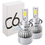 Trade Shop Traesio-coppia Lampade Anabbaglianti Abbaglianti C6 H3 6000k Led 8v-48v F 36w/3800lm Auto Moto -