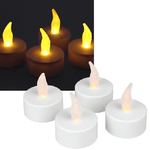 Trade Shop Traesio-set 20 Candele Fiamma Lumini Led Decorative A Batteria Votivi Luce Bianco Caldo -