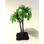 Trade Shop Traesio-pianta 9,6 Cm Piantina Decorazione Artificiale Per Acquario Piccola Palma Verde -