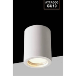 Trade Shop Traesio-porta Faretto Lampada Soffitto Gu10 Cilindro In Gesso H90mm Verniciabile Gs-c90-t -