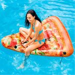 Trade Shop Traesio-materassino Gonfiabile Stampa Realistica Pizza Intex Mare Piscina 145x175cm -