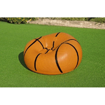 Trade Shop Traesio-poltrona Pouf Gonfiabile Design Palla Da Basket Bambini Ragazzi 114x112x66cm 75103 -