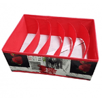 Trade Shop Traesio-scatola Box 32x24x12 Cm 6 Comparti Biancheria Oggetti Contenitore Salvaspazio -