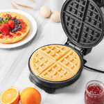 Trade Shop Traesio-piastra Elettrica Macchina Waffle Maker 1000w Griglia Piastre Antiaderenti Nero -