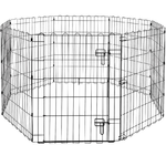 Trade Shop Traesio-recinzione In Metallo Per Cani Pieghevole Per Esercizio 152,4 X 152,4 X 76,2 Cm -