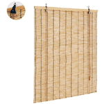 Trade Shop Traesio-tapparella Tenda Arella Avvolgibile In Listelli Di Bambù Naturale 120 X 200 Cm -